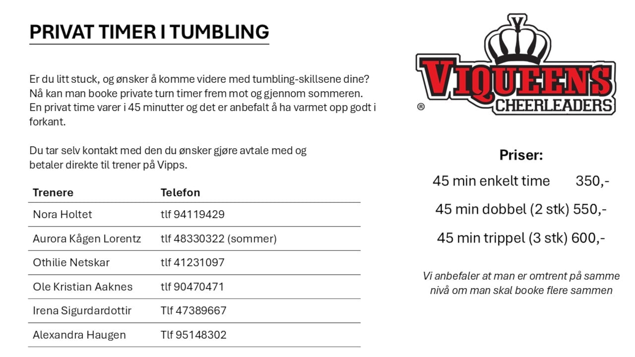 Privat timer i turn
